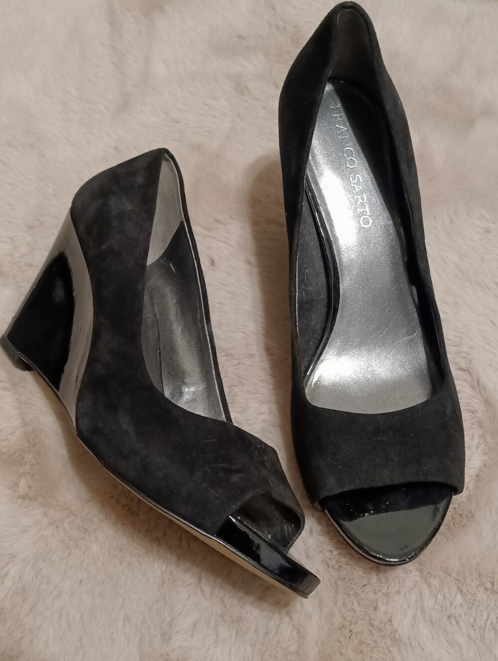 Franco Sarto Open Toe Wedges